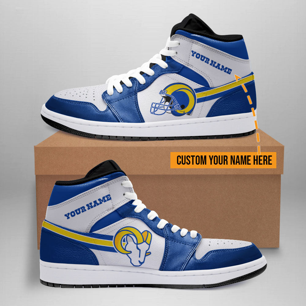 Customized Name Los Angeles Rams Air Jordan Aj1 Shoes Ntn27012209 Ml