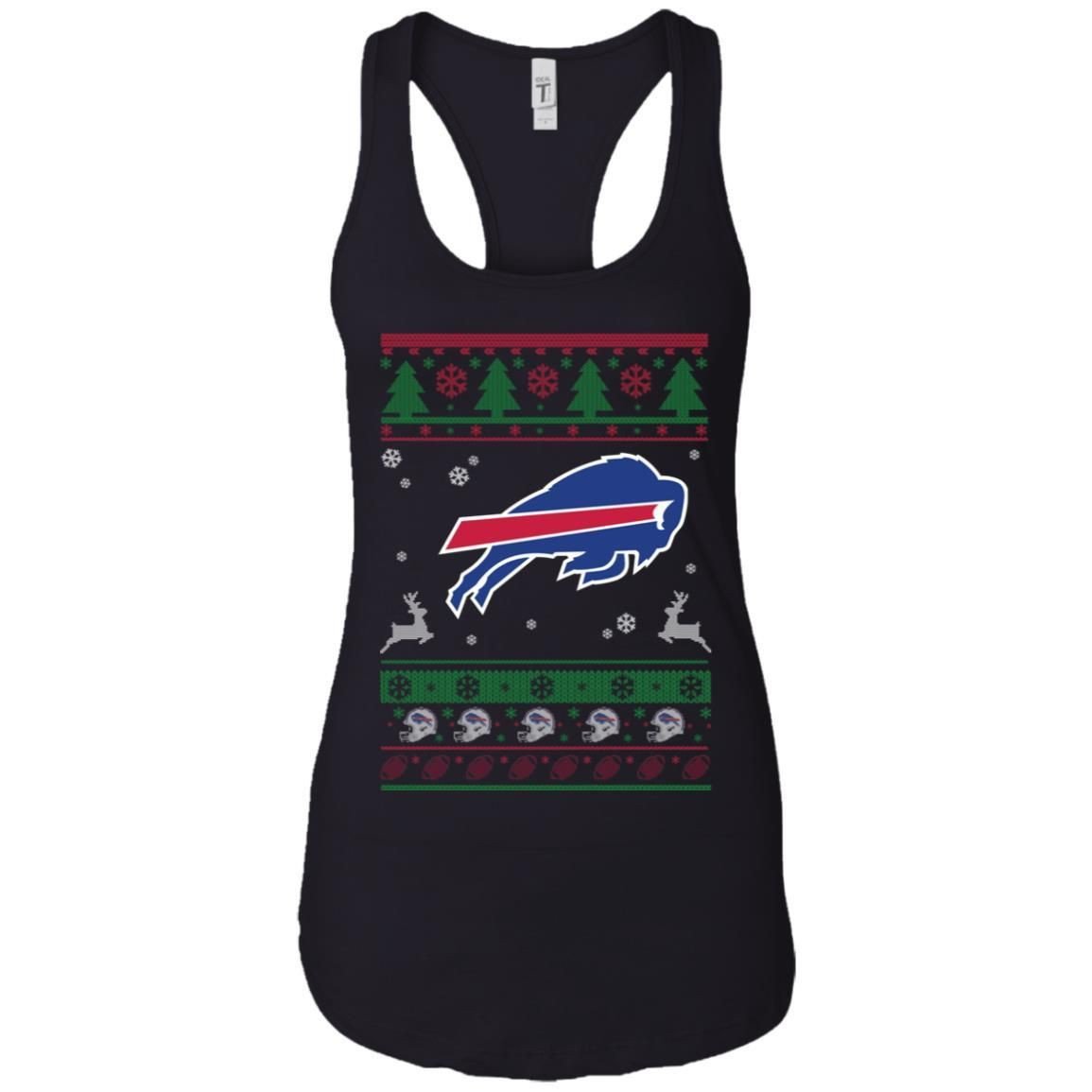 Buffalo Bills Logo Football Teams Ugly Christmas Sweater Women Tank