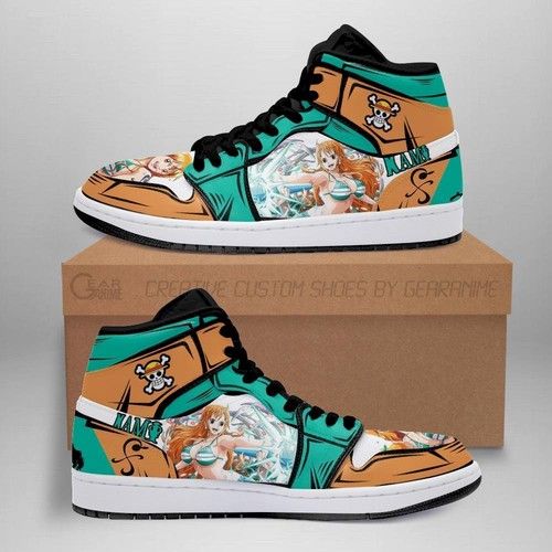 Nami jordan sneakers straw hat priates one piece anime shoes fan gift