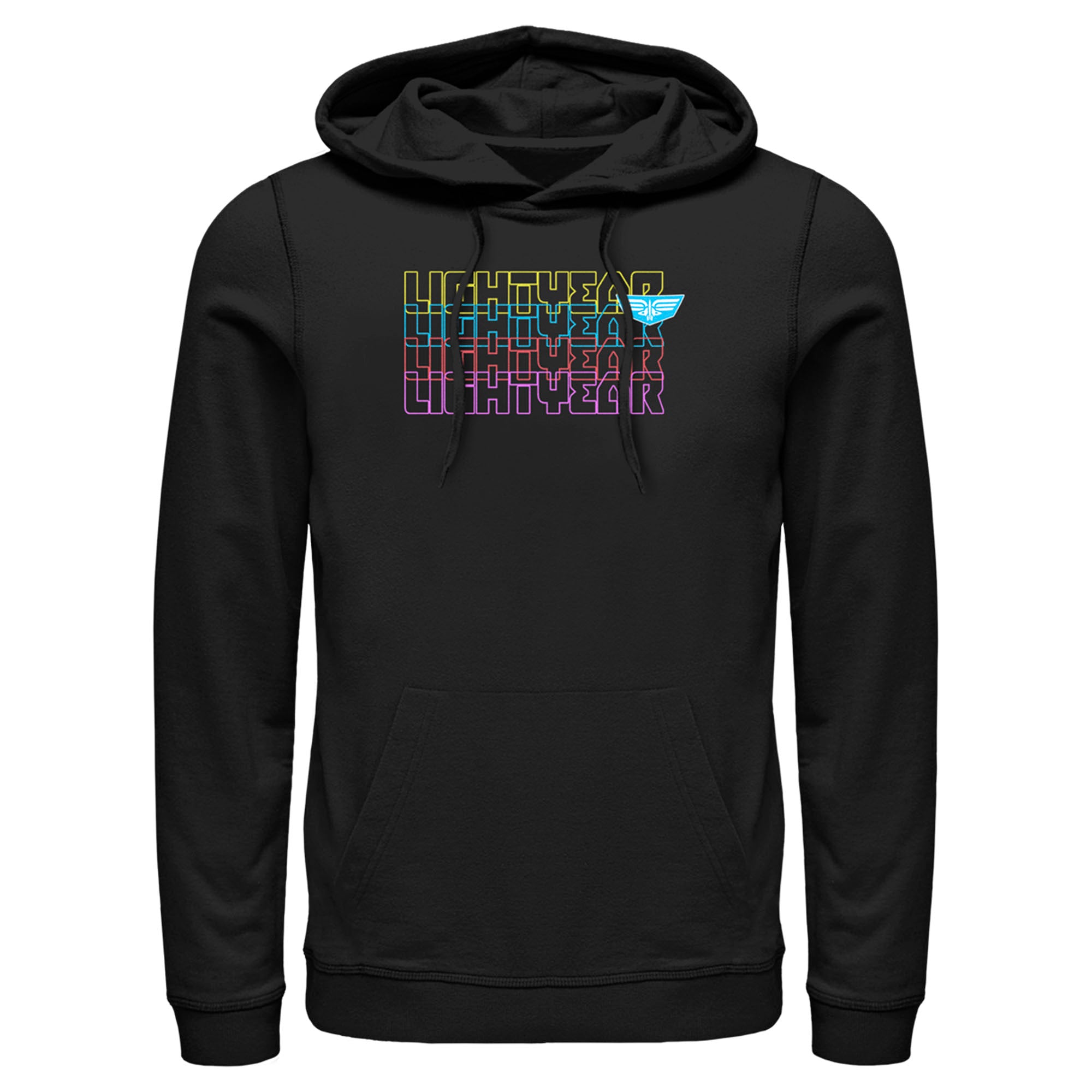 Men’S Lightyear Stacked Colorful Logo Pull Over Hoodie