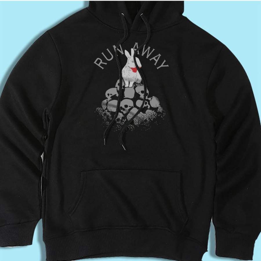 Run Away Killer Bunny Men’S Hoodie