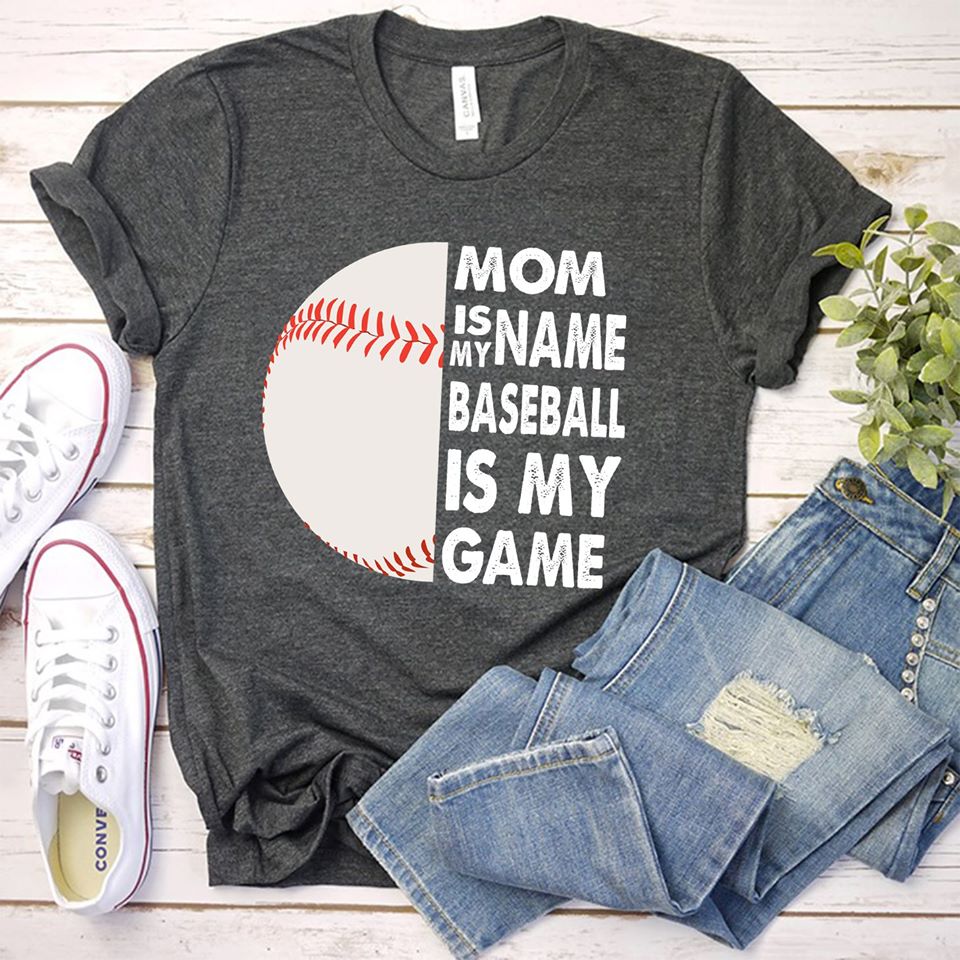 Mom Is My Name Baseball Is My Game Standard Women’s T-shirt