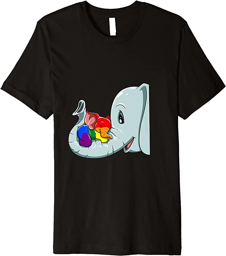 LGBTQ Parent Elephant Gay Lesbian Premium T-Shirt