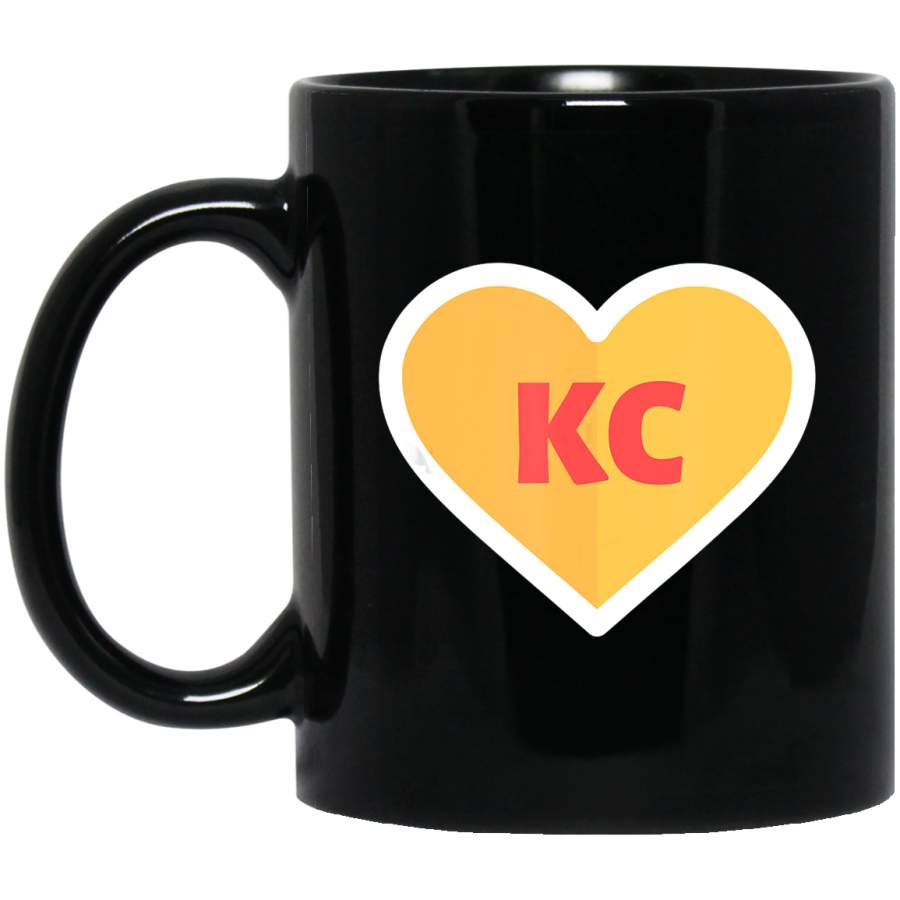 I Love Kansas City Heart KC Football Coffee Mug