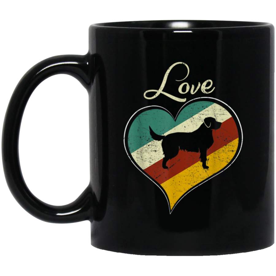 Vintage Retro Love Golden Retriever Mug