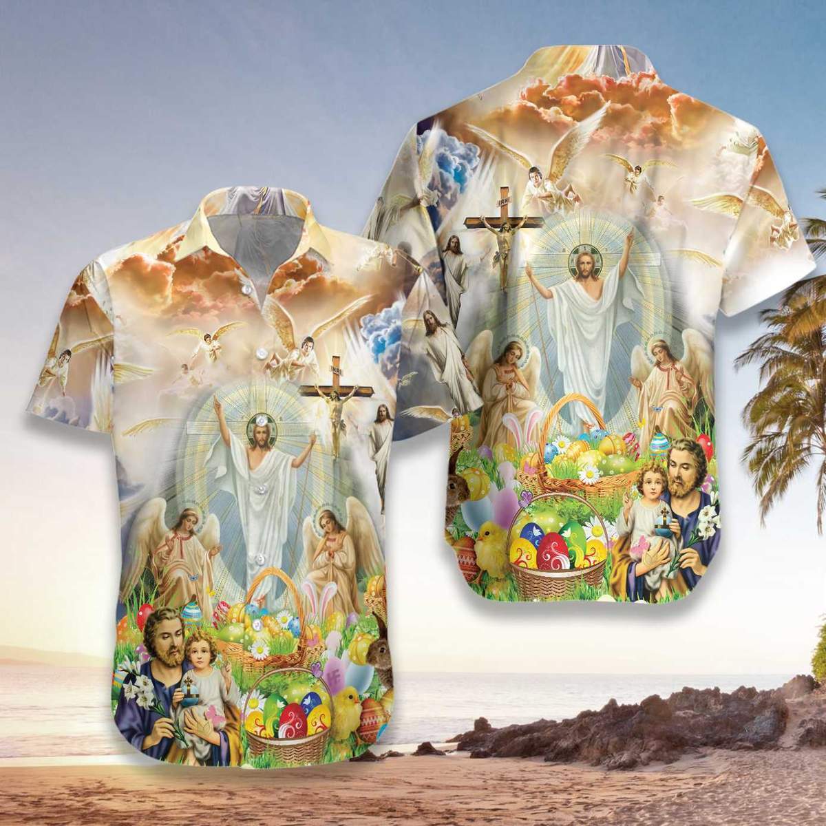 Jesus Happy Easter Hawaii Shirt For Men Women Ha26031