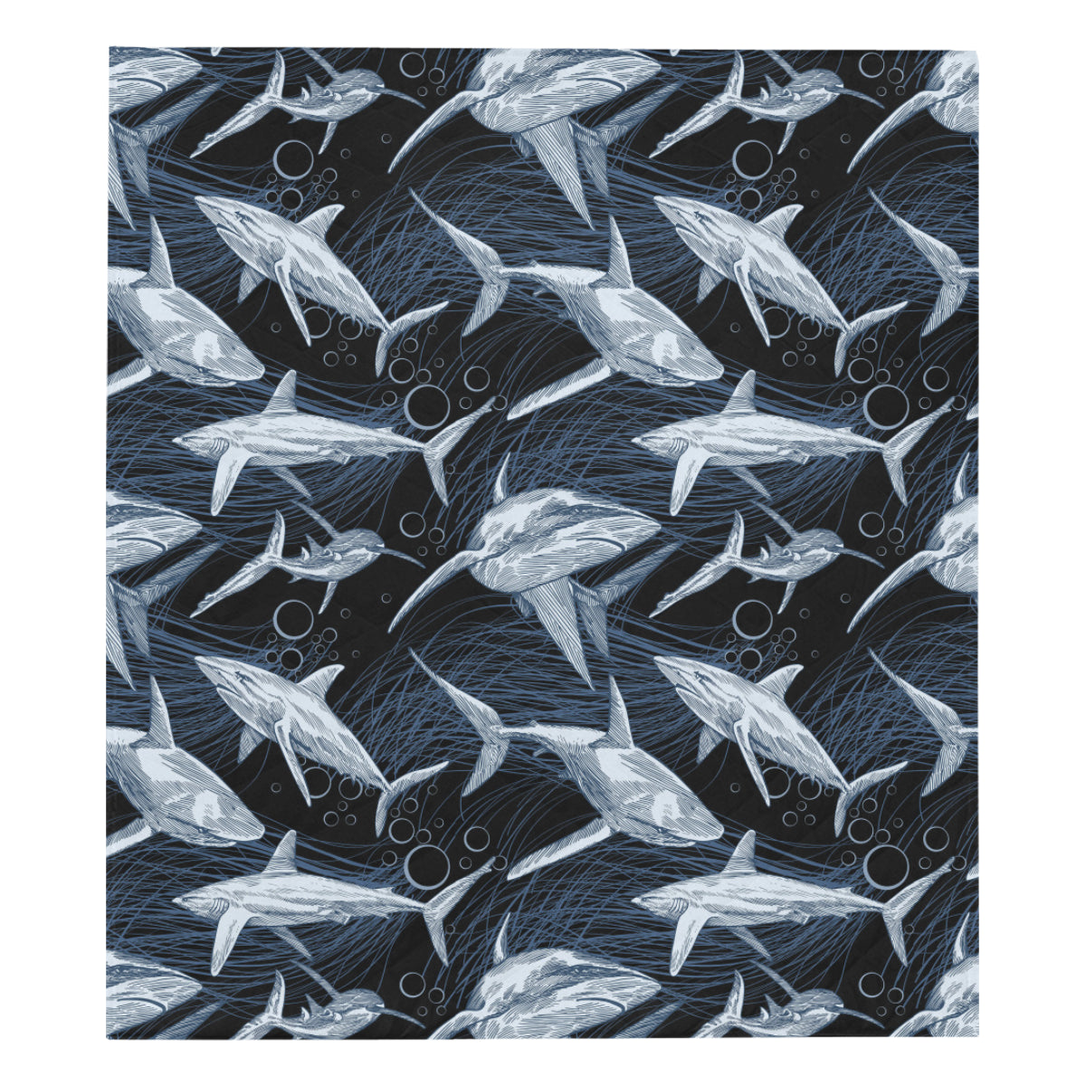 Shark Print Pattern Premium Quilt