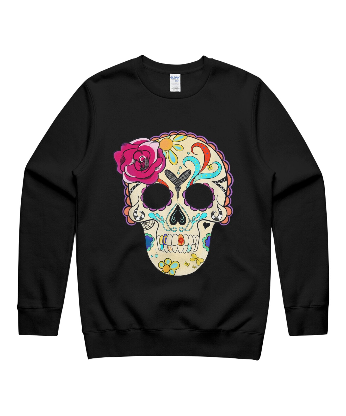 Sugar Skull Day Of The Dead Dia De Los Muertos Halloween T-Shirt Halloween T-Shirt Unisex Crewneck Sweatshirt