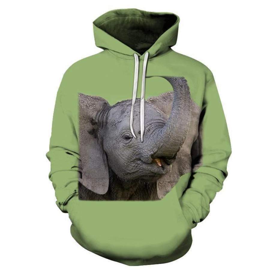 Baby Elephant Hoodie Unisex 3D All Over Print