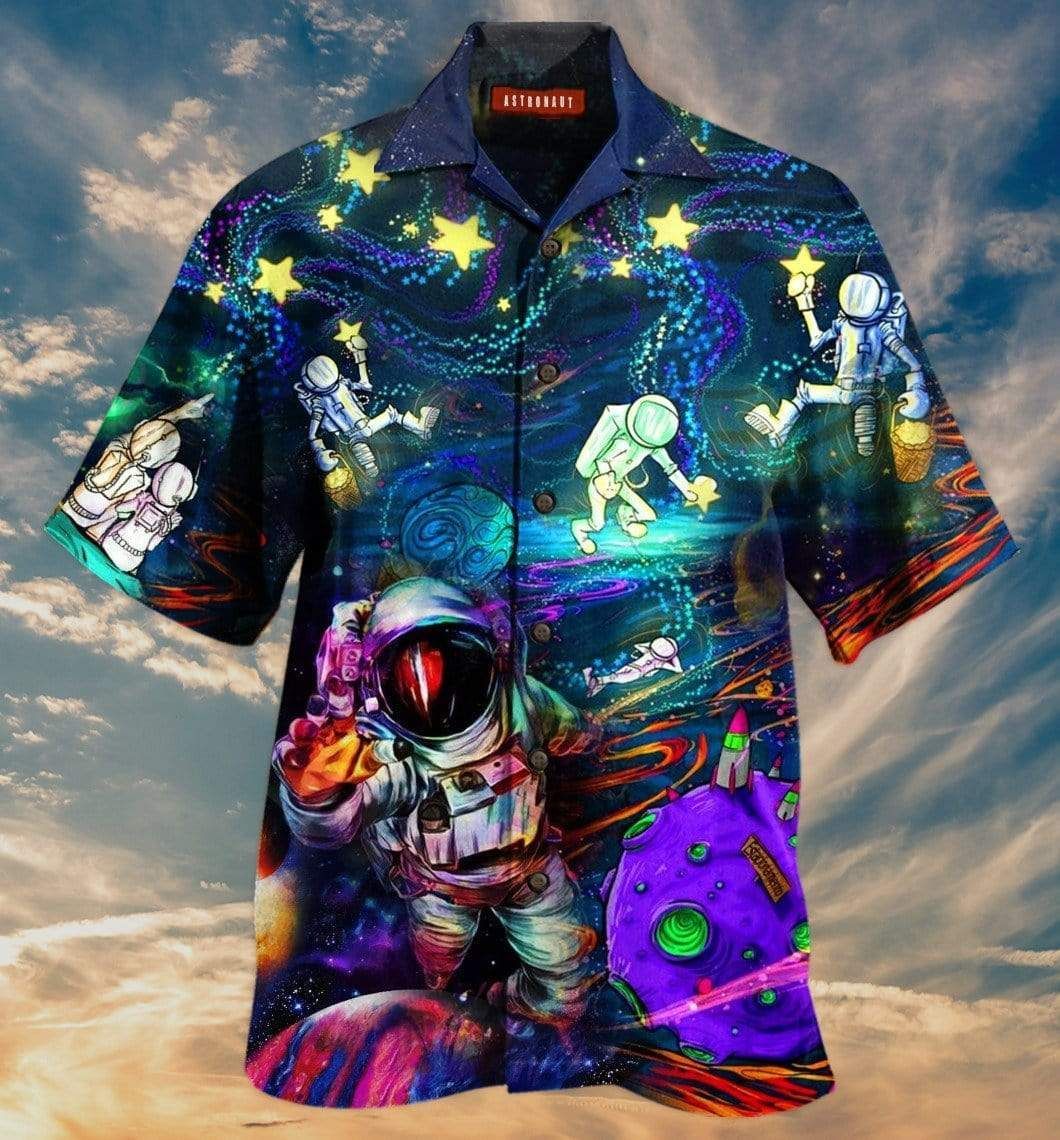 High Quality Astronaut In Outer Space Hawaii Aloha Shirts Ha59596