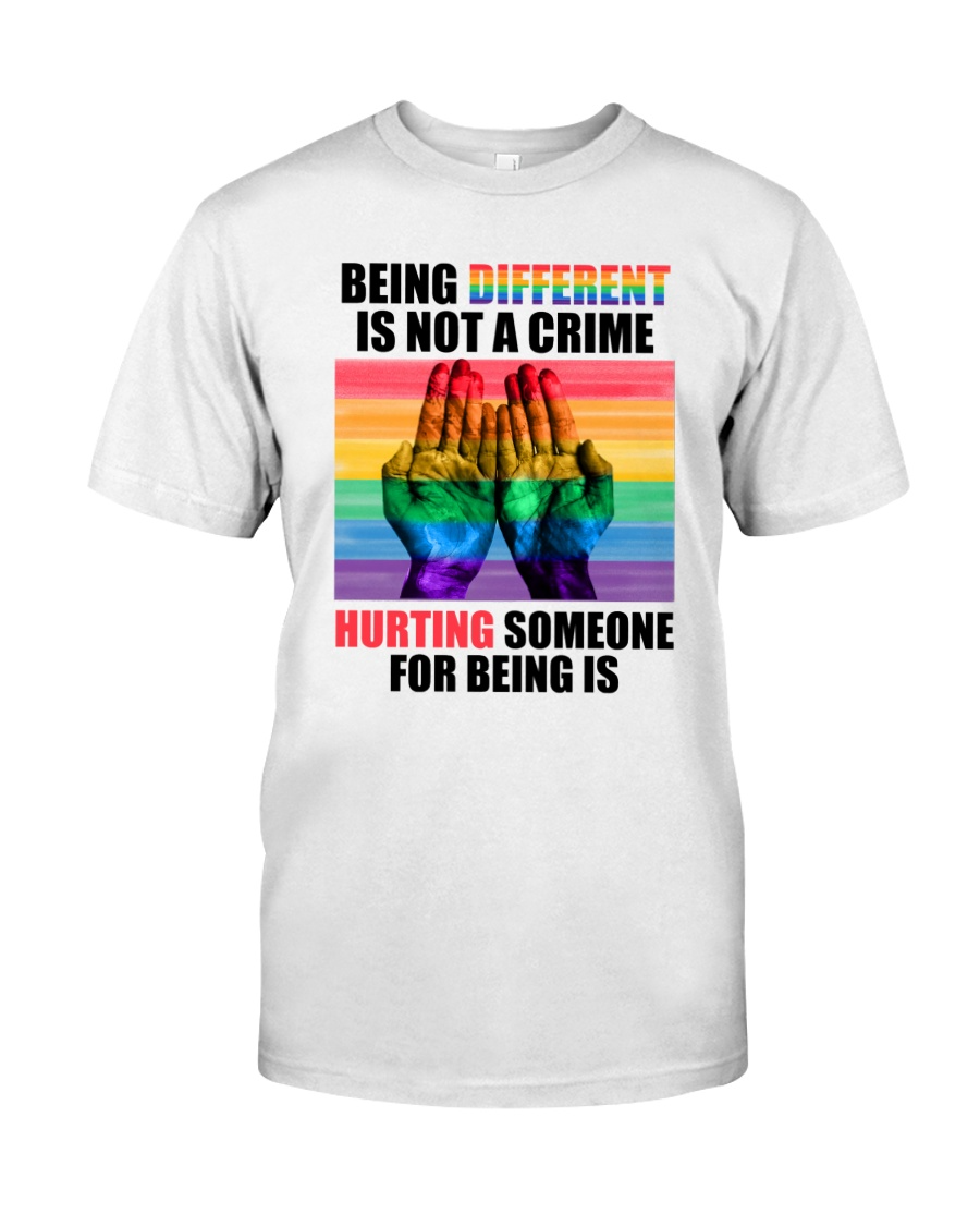 Pride Being Different Is Not A Crime Classic T-Shirt, Gift For Lgbt Community, Gift For Gay Friend