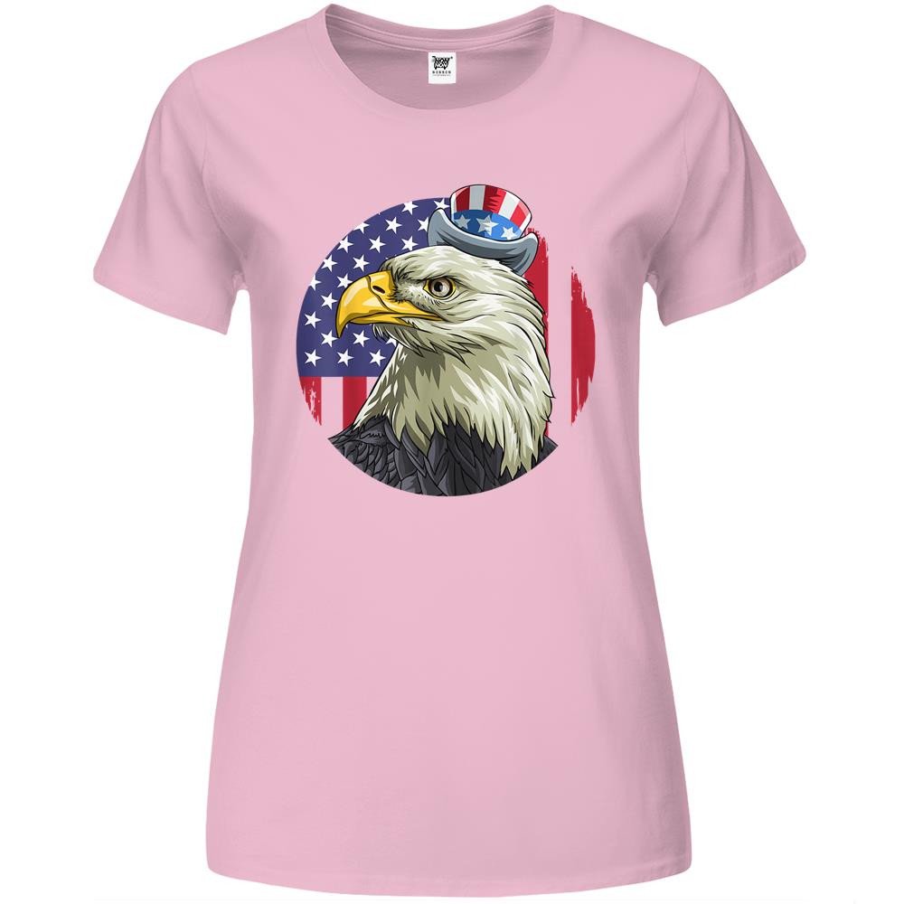 American Flag Bald Eagle 4th Of July Uncle Sam USA Premium Womens ...