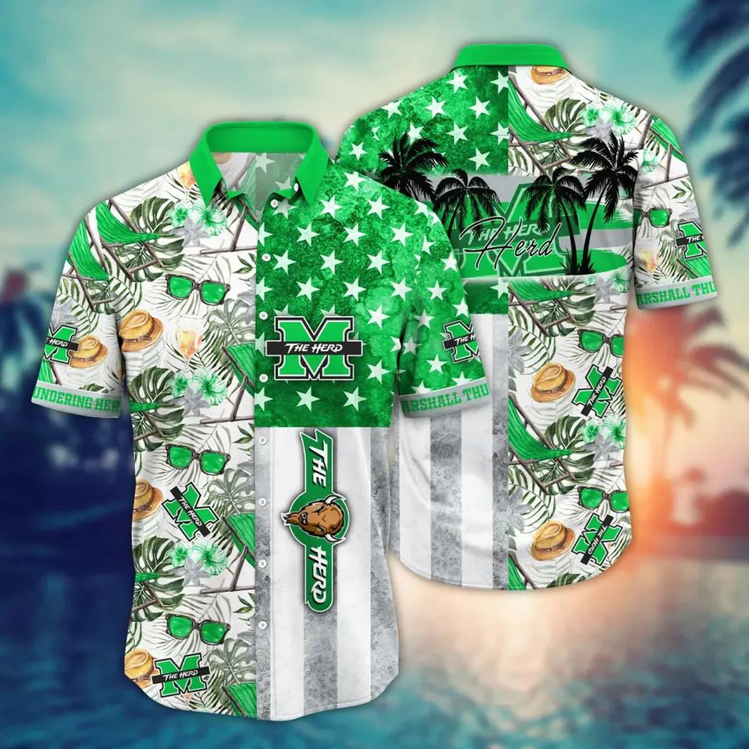 Marshall Thundering Herd Ncaa Flower Aloha Hawaiian Shirt 10, Ncaa Hawaiian Shirt