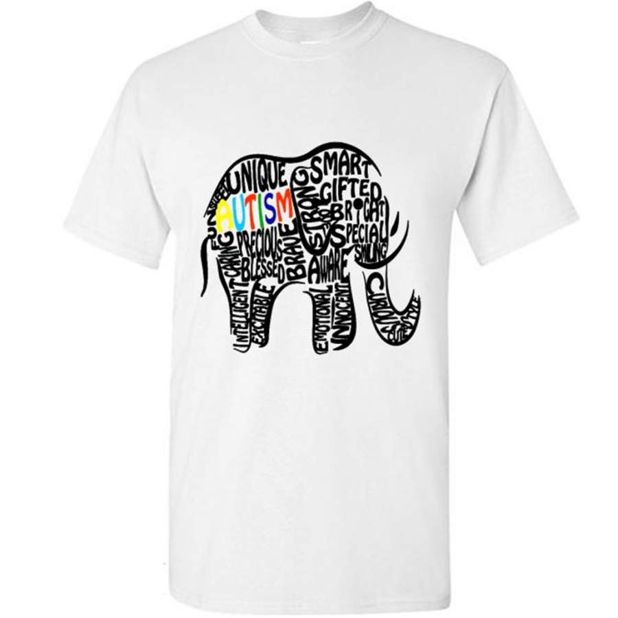 Autism Awareness Elephant (w) – Gildan Short Sleeve Shirt