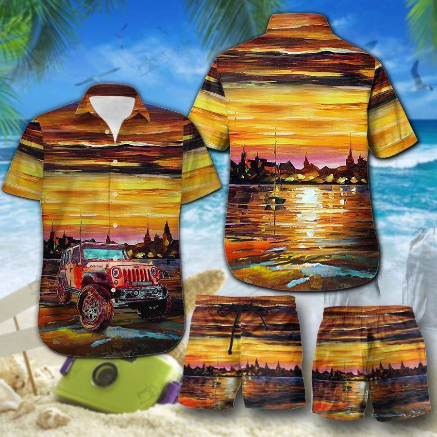 Jeep Hawaii Shirt Set Unisex Ha44774