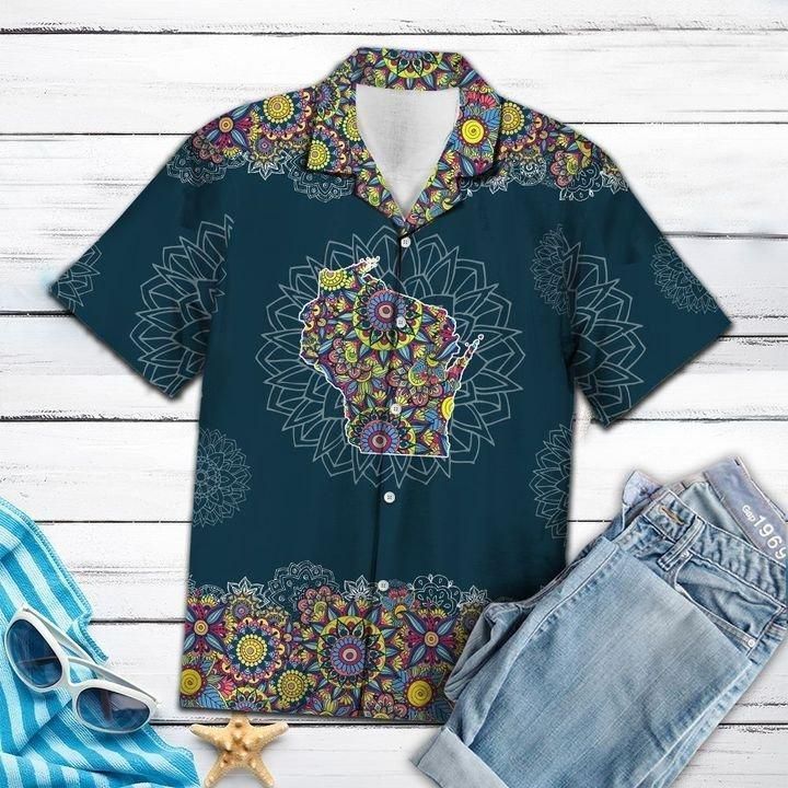 Discover Cool Wisconsin Mandala Hawaii Shirt Ha92895