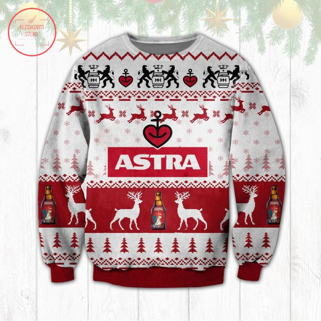 Astra Beer Ugly Christmas Sweater