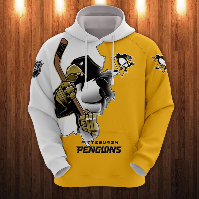 Pittsburgh Penguins Hoodies 3D Cartoon Graphic Sweatshirt For Fan