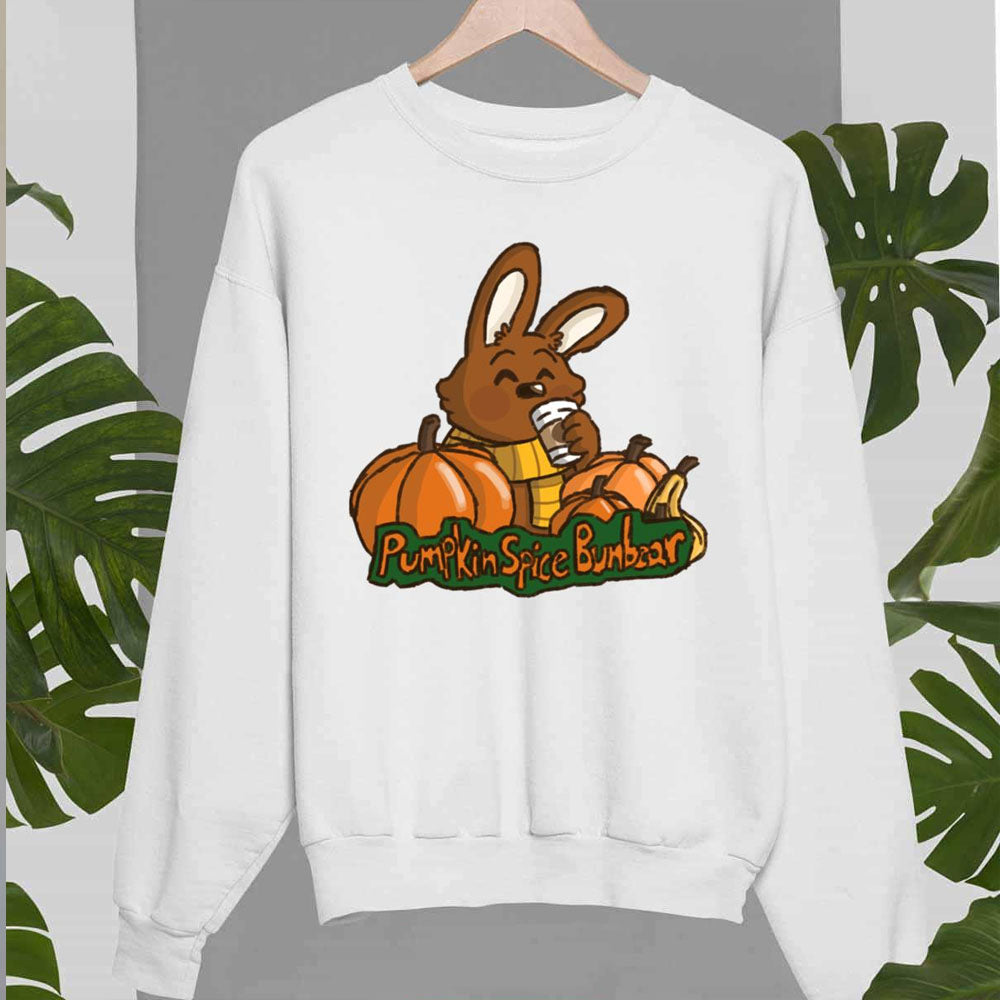 Pumpkin Spice Bunbear Sweatshirt All Over Print Sweatshirt For Women Sweatshirt For Men