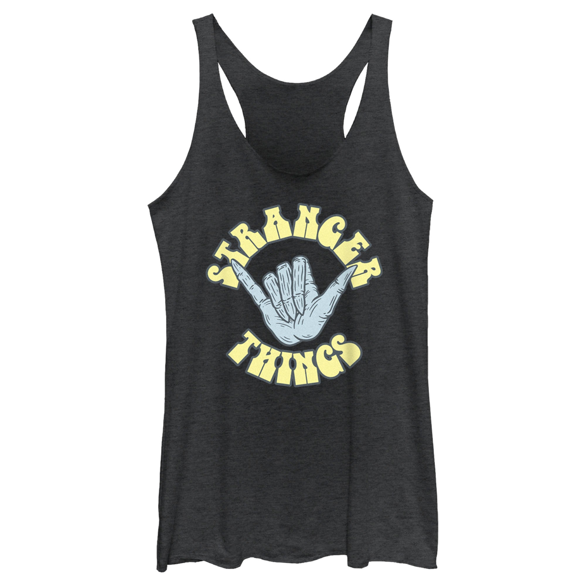 Women’S Stranger Things Hang Loose Demon Hand Racerback Tank Top