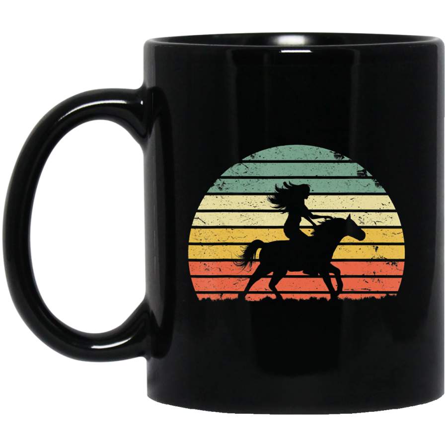 Girl Horse Riding Vintage Cowgirl Texas Ranch Coffee Mug