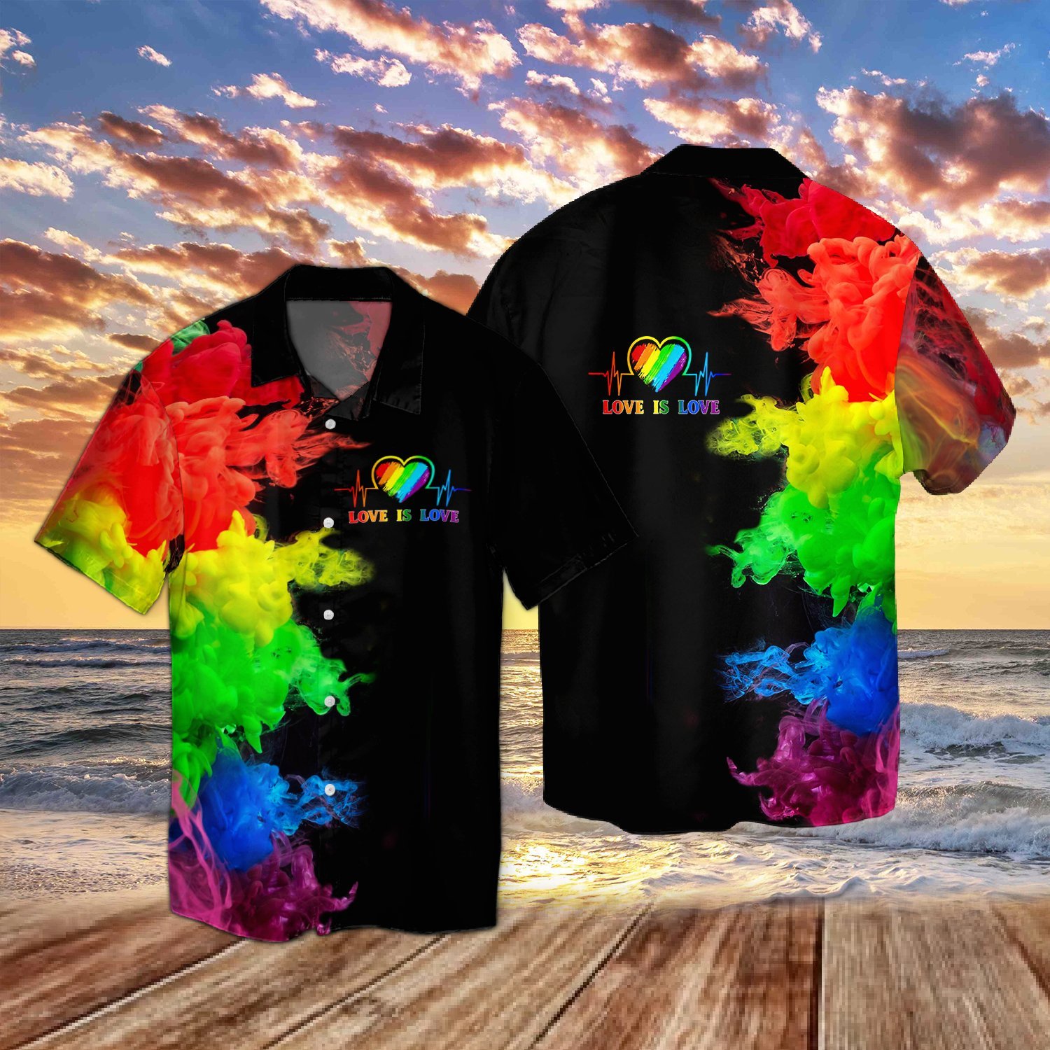 Lgbt Love Is Hawaiian Shirt Ha95235