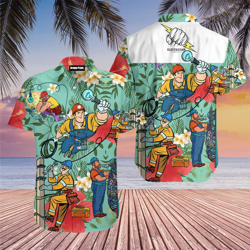 Electrician Man Hawaii Shirt For Men Women Adult Ha26290