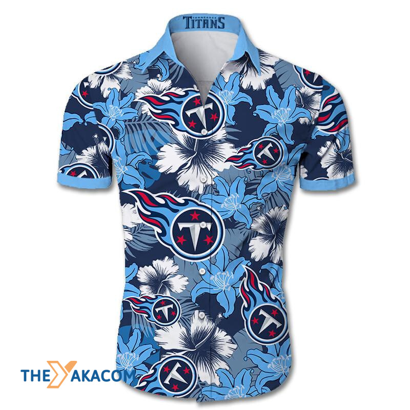 Tennessee Titans Nfl Team Gift For Fan Tropical Flower Short Sleeve Hawaii Shirt Ha22845