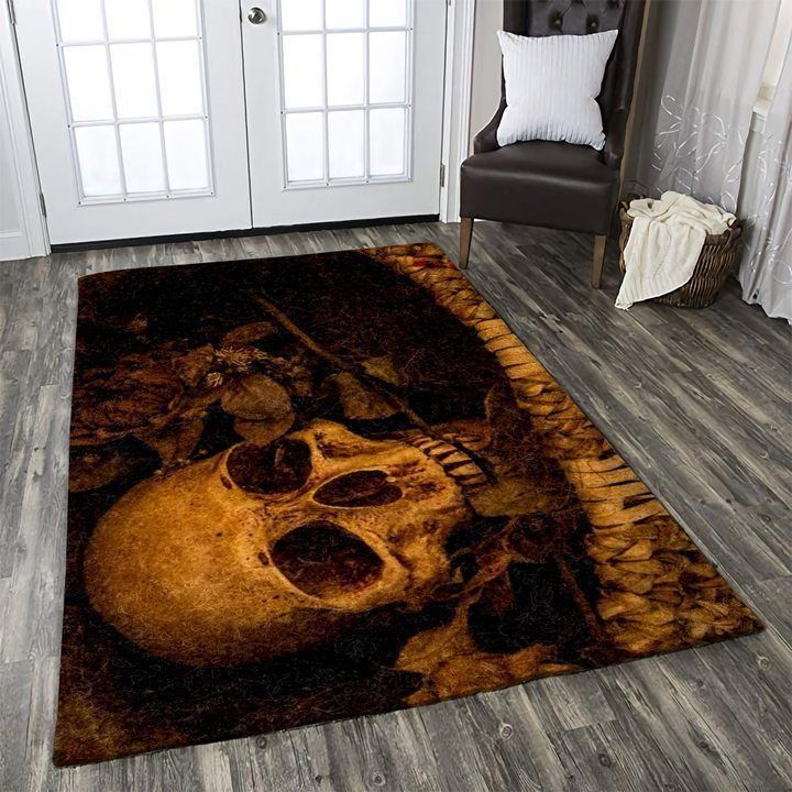 Skull Halloween Hn260846R Rug Carpet Area Rug For Living Room Bedroom Rug Home Decor