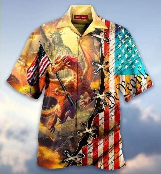 Order Hawaii Aloha Shirts This Flag Is Guarded By Dragons Ha84938