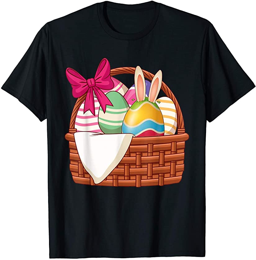 Easter Bunny Basket Color Eggs Funny Easter Day Kids Gift T-Shirt