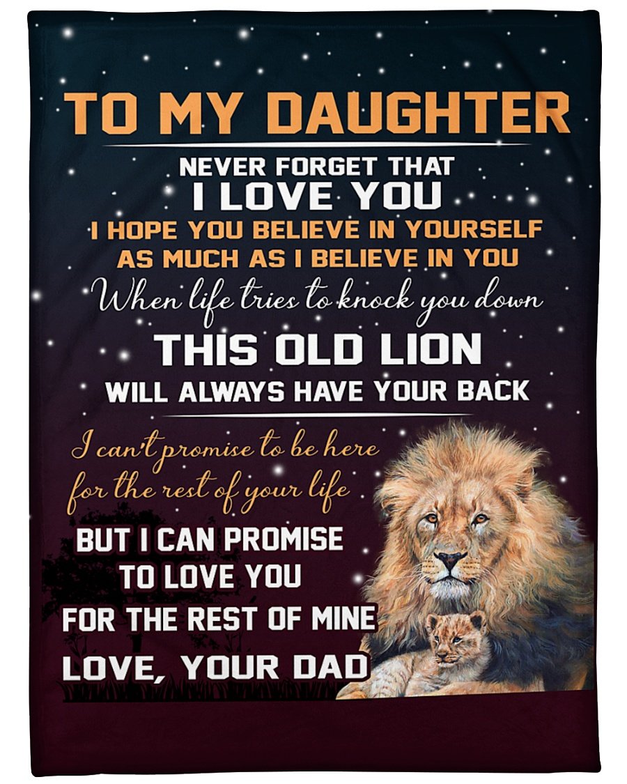 To My Daughter Love You For The Rest Of Mine Blanket Gift For Daughter Birthday Gift Family Gift Gift From Dad To Daughter Home Decor Bedding Couch Sofa Soft and Comfy Cozy