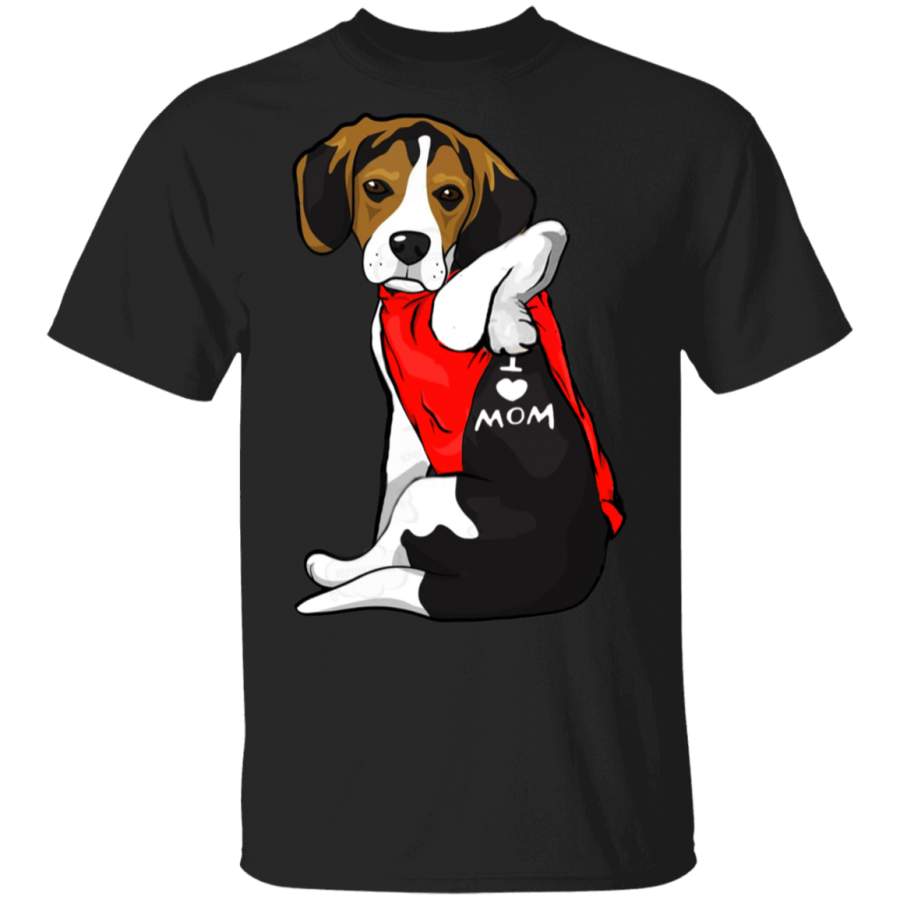 Beagle Tattoo I Love Mom Cute Dog Shirt Mother’s Day Gift