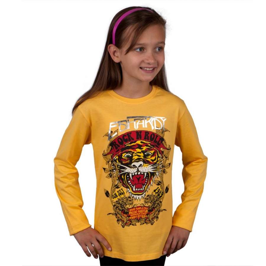 Ed Hardy – Rock N Roll Tiger Girls Youth Long Sleeve