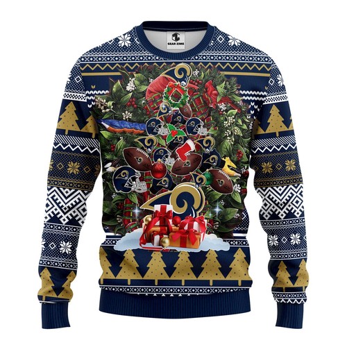 Los Angeles Rams Tree Christmas Gift For Fan Ugly Wool Sweater Christmas