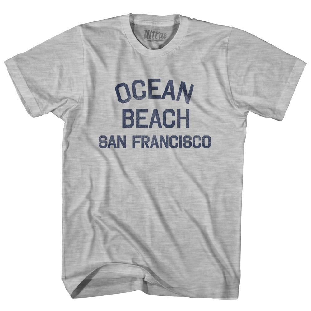 California Ocean Beach, San Francisco Adult Cotton Vintage T-shirt