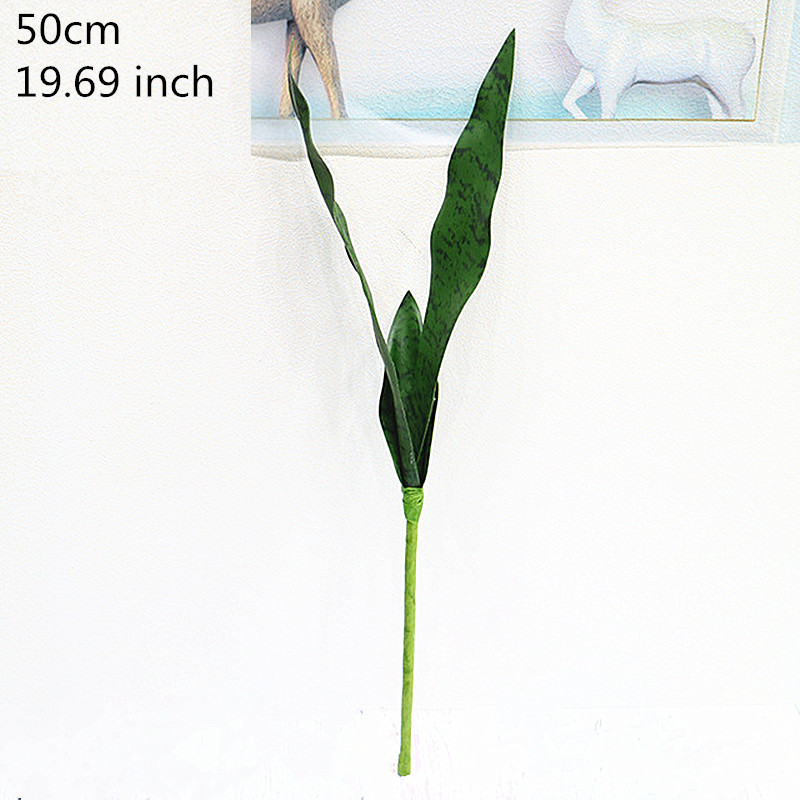 50-76CM Artificial Succulent Plants Tropical Fake Long Leaf Simulation Tiger Pilan Home Decoration Office Hotel Party Decor alx