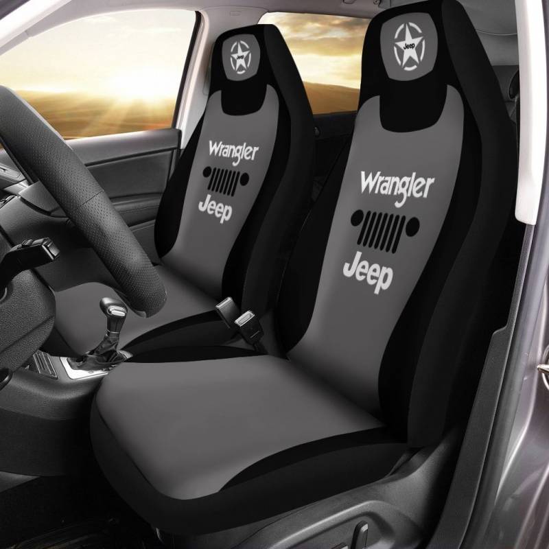 Jeep Wrangler- LPH Car Seat Cover (Set of 2) Ver1 (Grey)