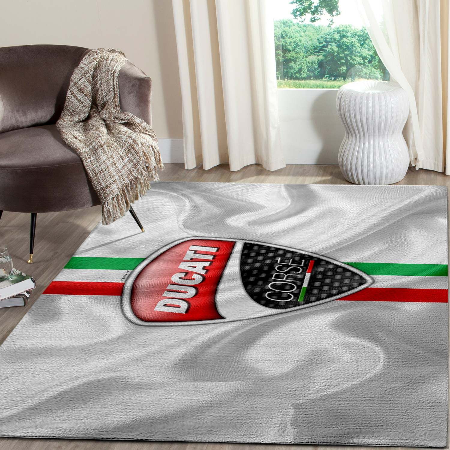 Ducati Logo SuperMotor Area Rugs Living Room Carpet FN161224 Local Brands Floor Decor