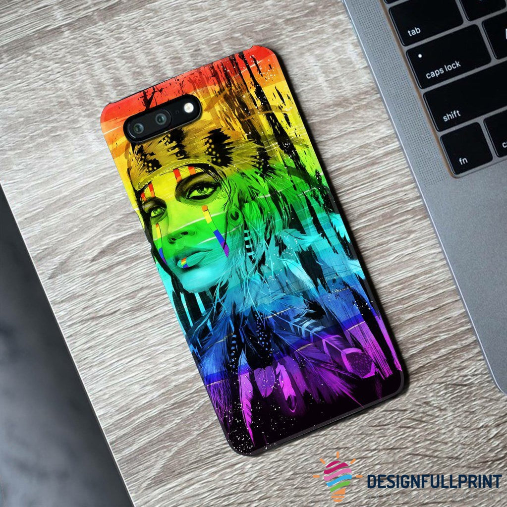 Gift For Native American Rainbow Native Girl Print Phone Case Ln