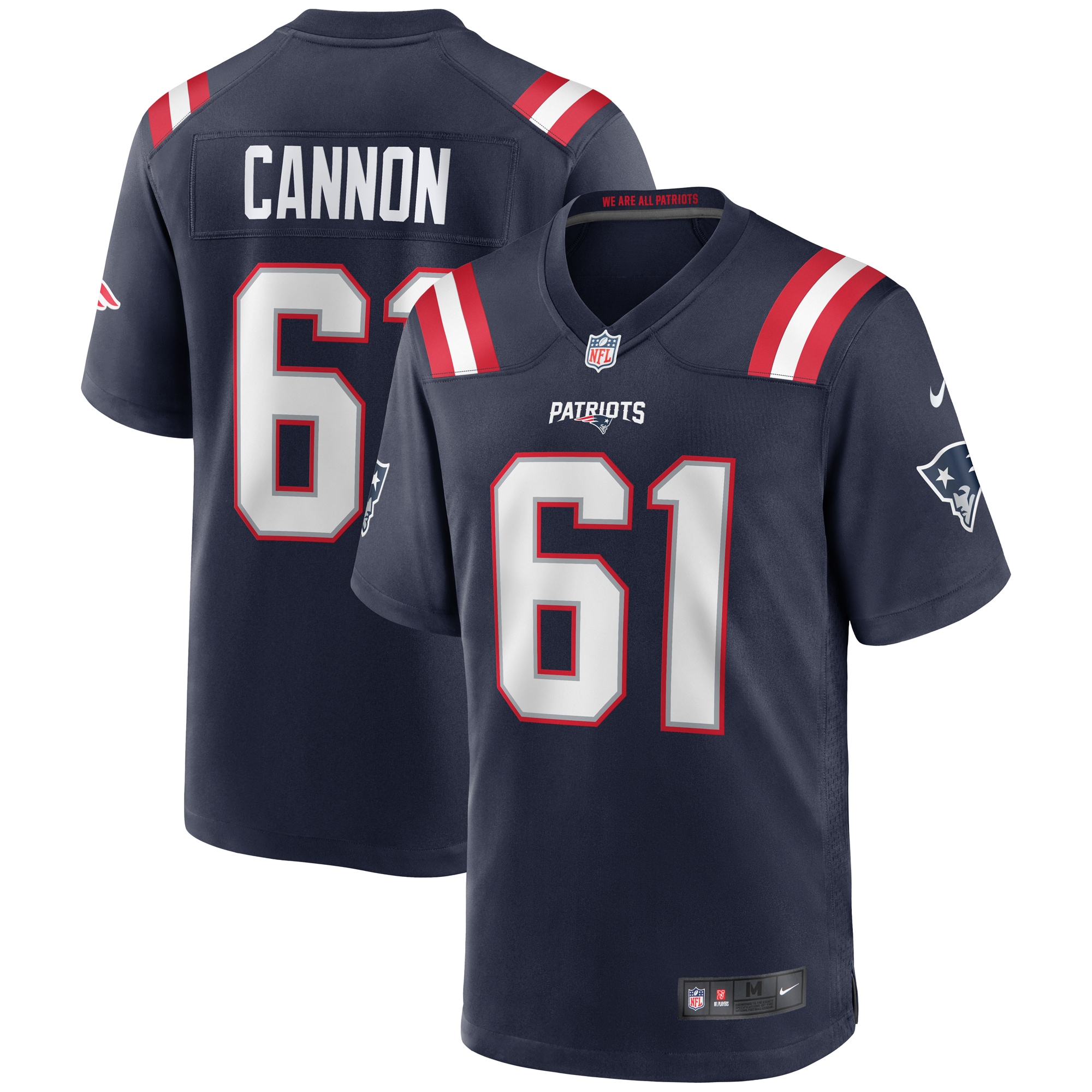 Men’s New England Patriots Marcus Cannon Navy Game Jersey