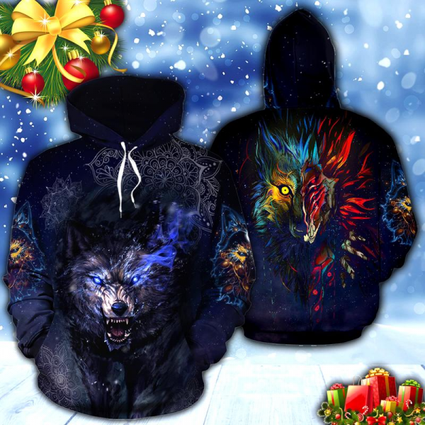 Wolf 3D Graphic Unisex Hoodie S-5Xl L629 Gift