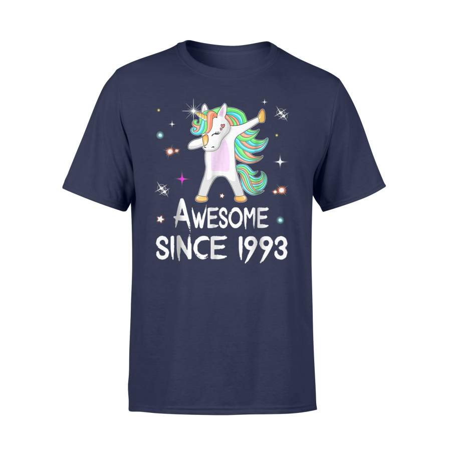 25th Birthday Funny Unicorn Dabbing Awesome 1993 T Shirt