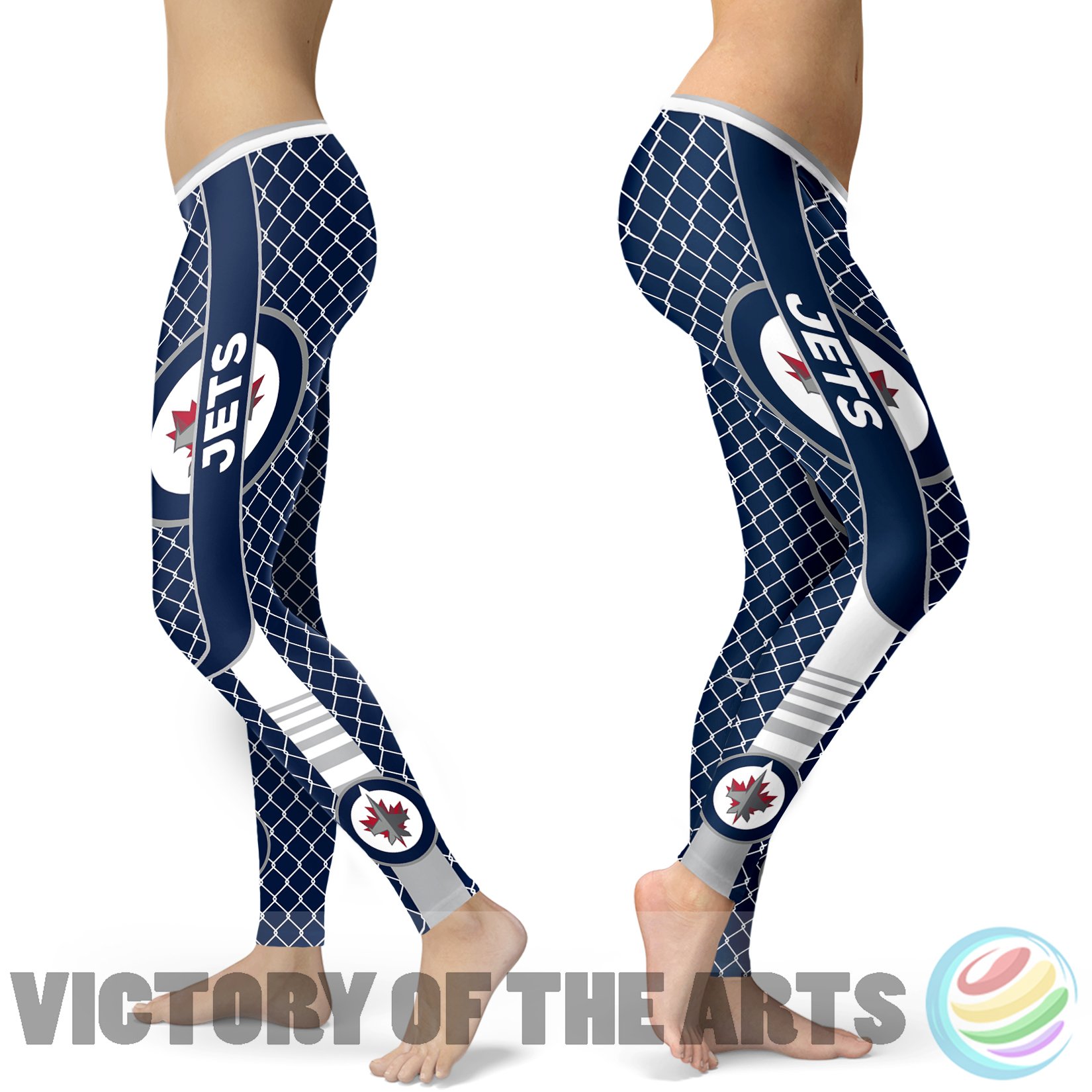 Amazing Line Circle Stylish Fashion Winnipeg Jets Leggings