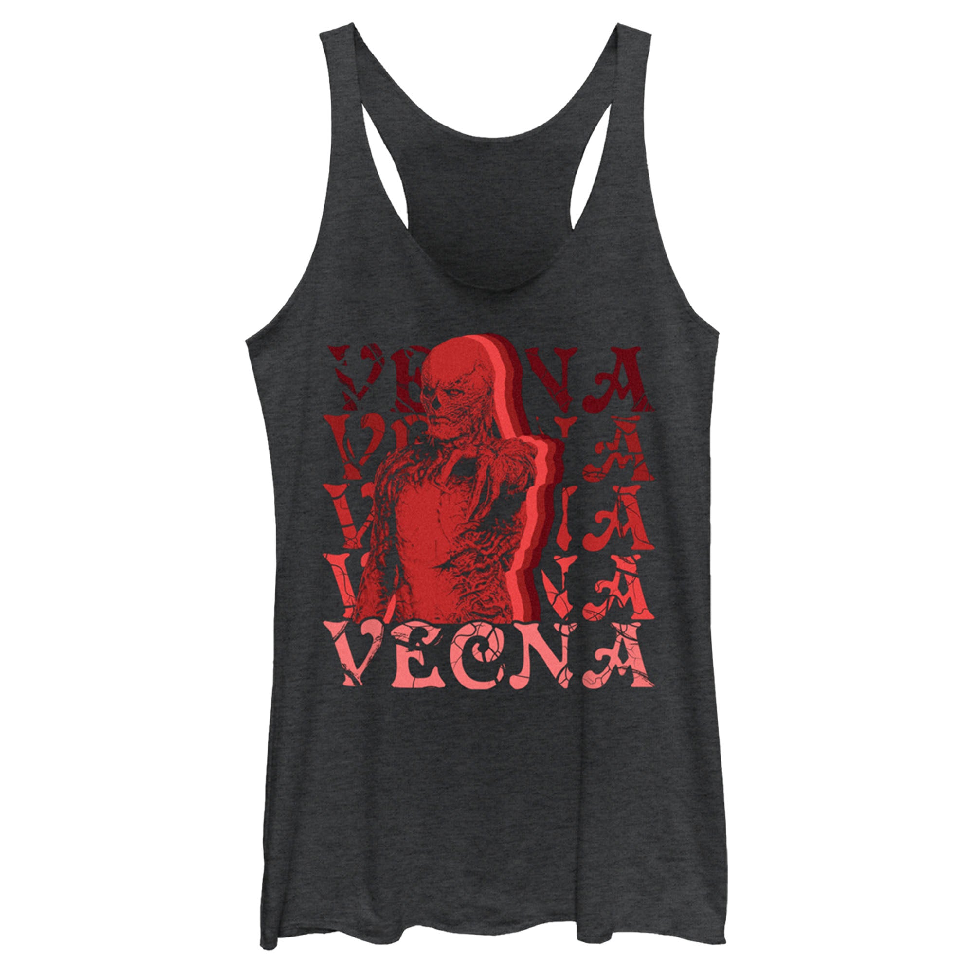 Women’S Stranger Things Red Vecna Stacked Racerback Tank Top