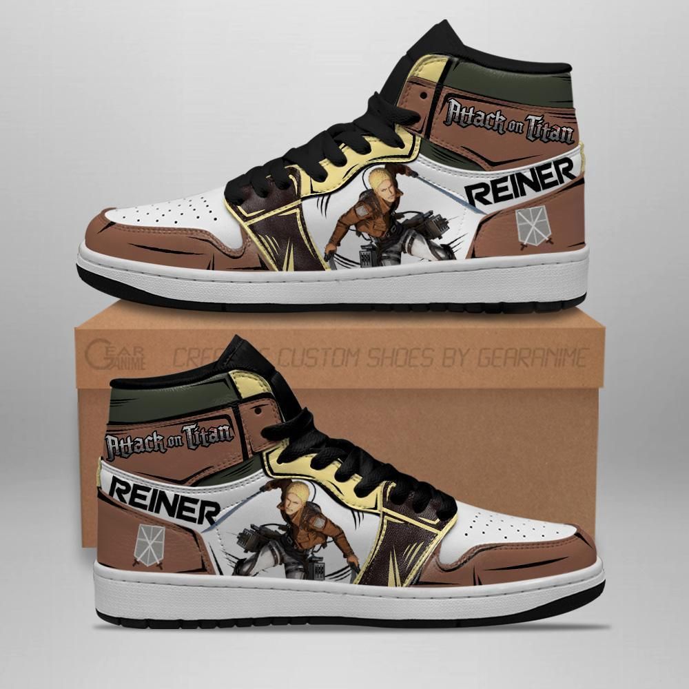 Reiner Braun Attack On Titan Anime Air Jordan Shoes Sport Sneakers