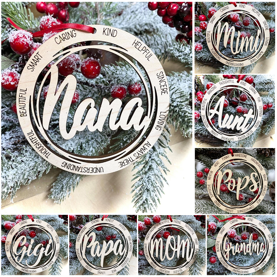 Grandma And Grandkids Christmas 2022 Ornament