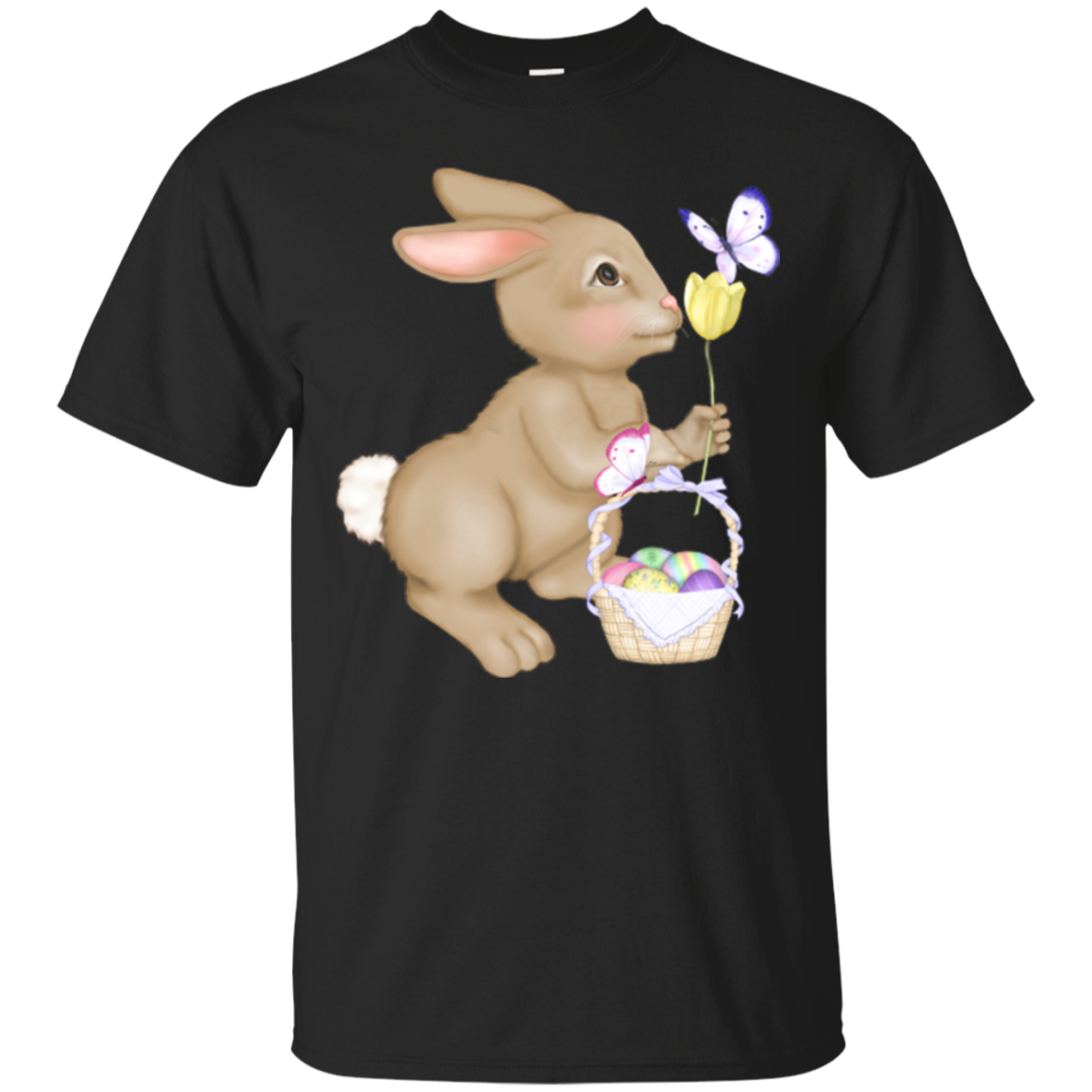 Easter Bunny And Egg Basket T-Shirt