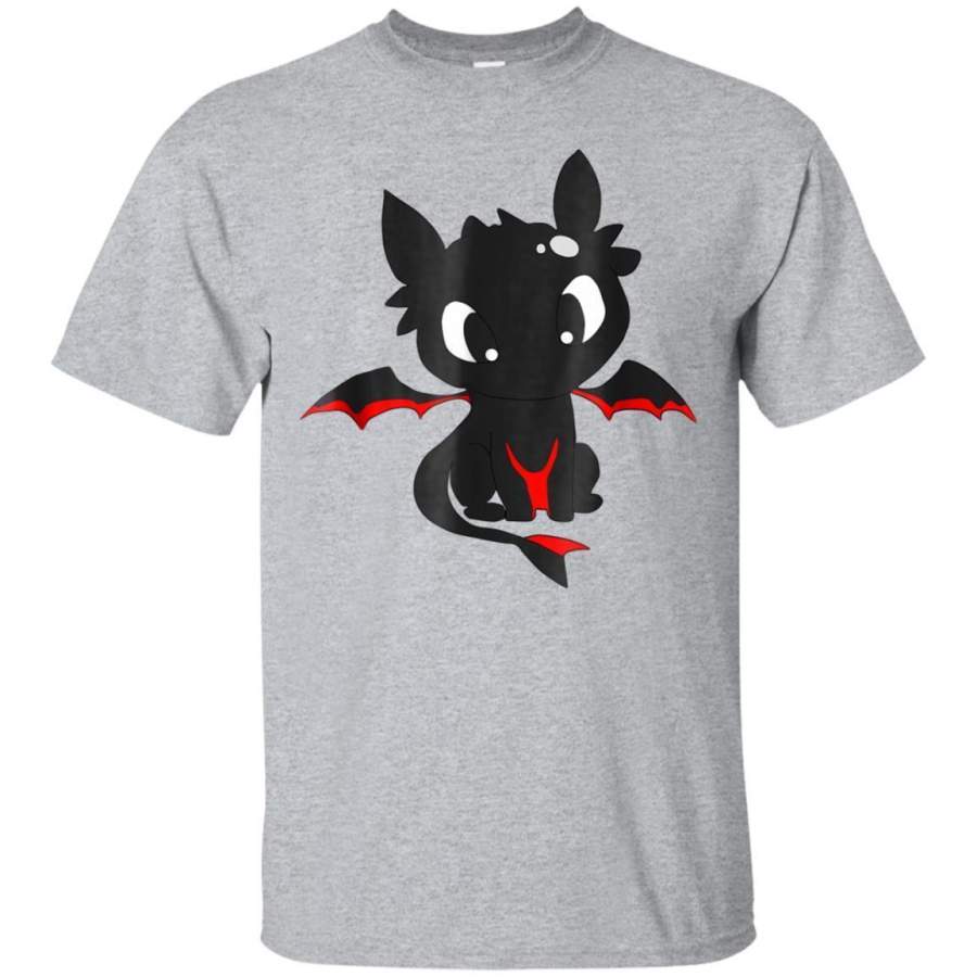 AGR Dragon Black Red Chibi Kawaii Anime Manga Tshirt Jaq T-shirt