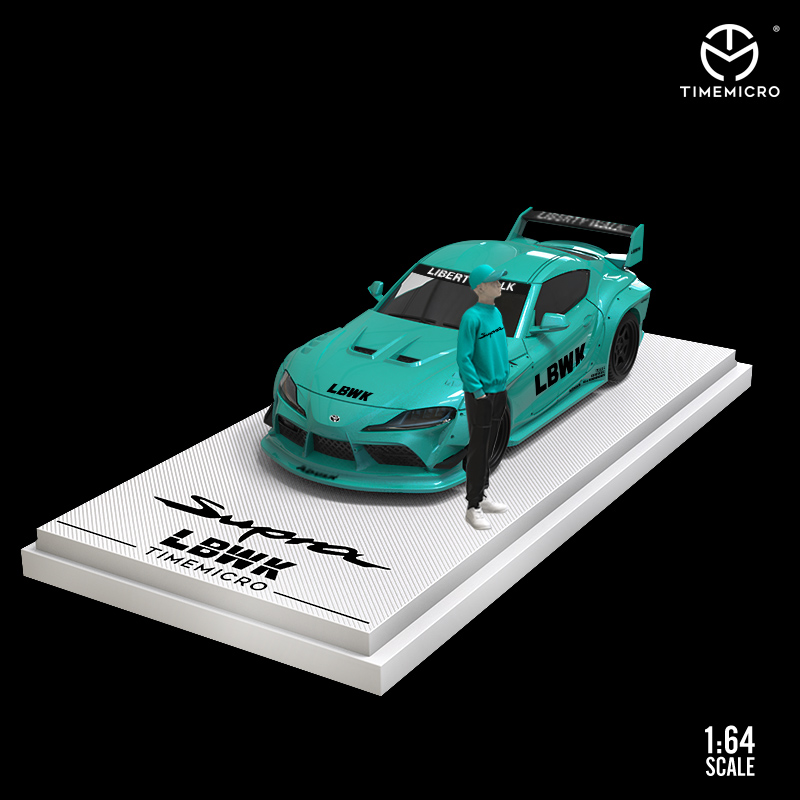 Time Micro 1:64 Mazda RX-7 Rocket Bunny Pandem /LBWK LB Performance Toyota Supra Blue Diecast Model Car alx